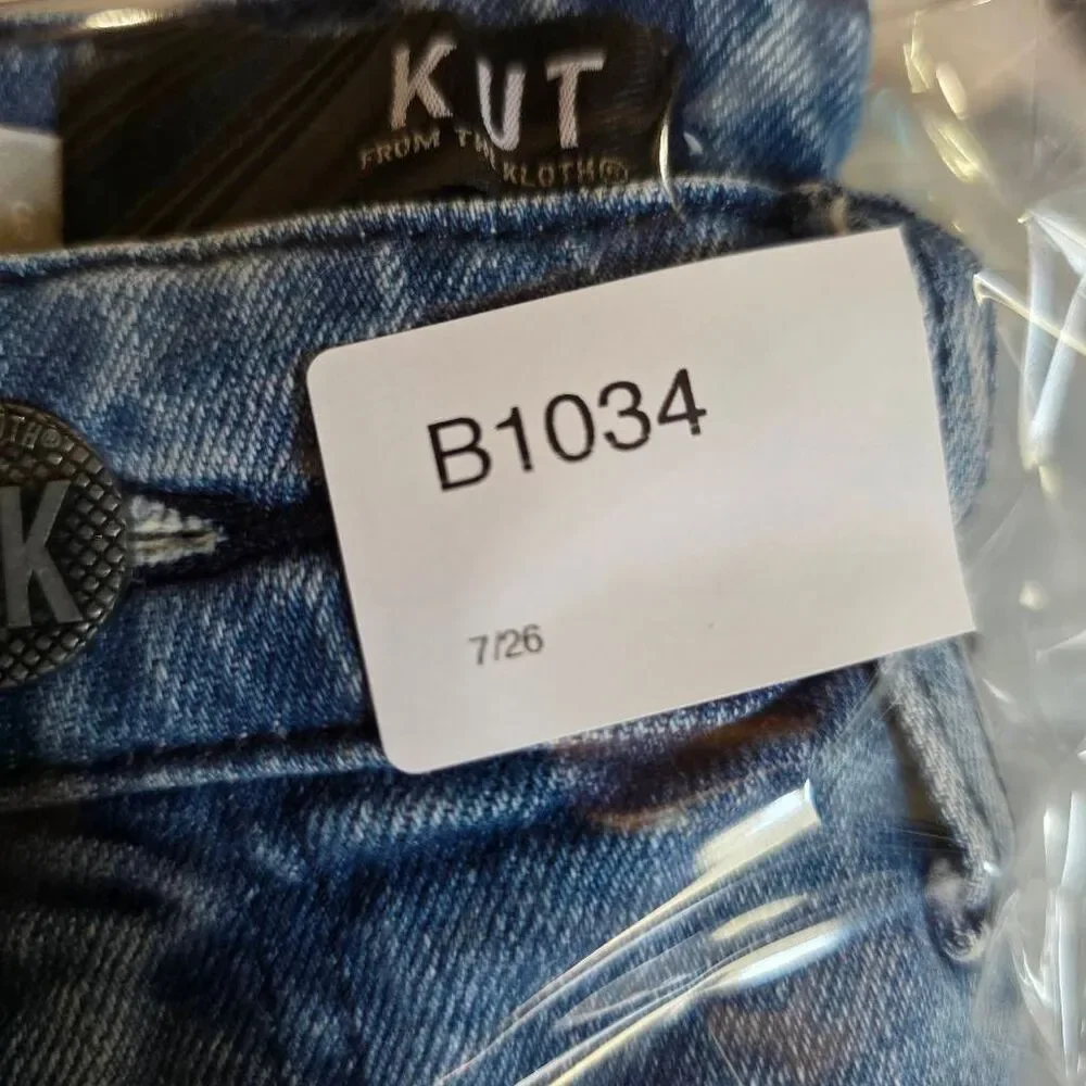 Kut From The Kloth Jane Long Shorts Size 6 Distressed